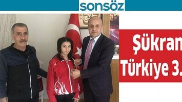 Ş&Uuml;KRAN, T&Uuml;RKİYE 3.&rsquo;S&Uuml;