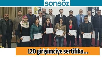 120 GİRİŞİMCİYE SERTİFİKA&hellip;