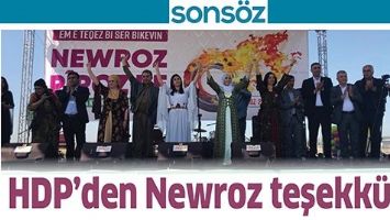 HDP&rsquo;DEN NEWROZ TEŞEKK&Uuml;R&Uuml;