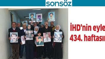 İHD&rsquo;NİN EYLEMİ, 434. HAFTASINDA