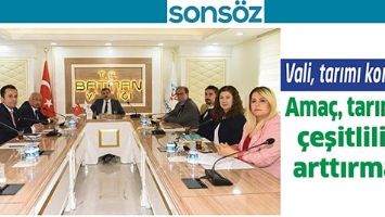 VALİ, TARIMI KONUŞTU