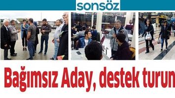 BAĞIMSIZ ADAY, DESTEK TURUNDA