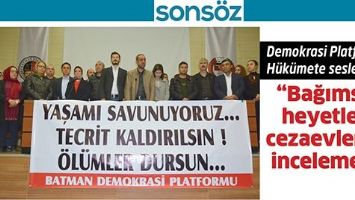 DEMOKRASİ PLATFORMU, H&Uuml;K&Uuml;METE SESLENDİ;
