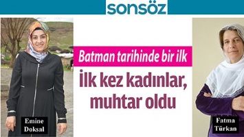 BATMAN TARİHİNDE BİR İLK
