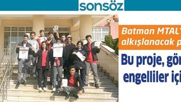 BATMAN MTAL&rsquo;DEN ALKIŞLANACAK PROJE