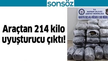 ARA&Ccedil;TAN 214 KİLO UYUŞTURUCU &Ccedil;IKTI!