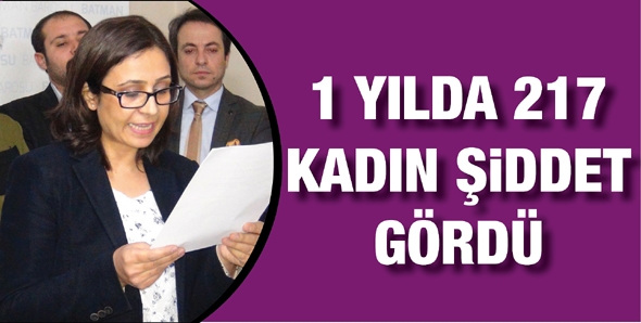 1 YILDA 217 KADIN ŞİDDET G&Ouml;RD&Uuml;