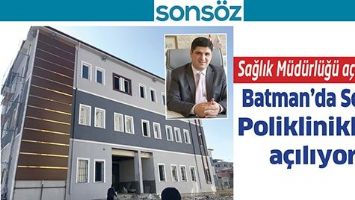 SAĞLIK M&Uuml;D&Uuml;RL&Uuml;Ğ&Uuml; A&Ccedil;IKLADI;