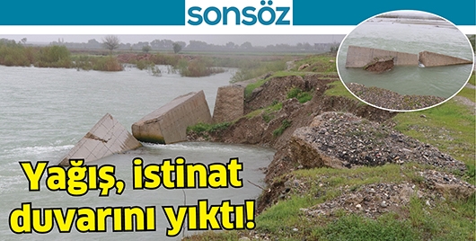 YAĞIŞ, İSTİNAT DUVARINI YIKTI!