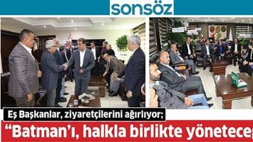 EŞ BAŞKANLAR, ZİYARET&Ccedil;İLERİNİ AĞIRLIYOR;