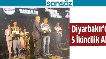 DİYARBAKIR&rsquo;DAN 5 İKİNCİLİK ALDIK
