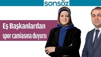 EŞ BAŞKANLARDAN SPOR CAMİASINA;