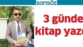 3 G&Uuml;NDE KİTAP YAZDI