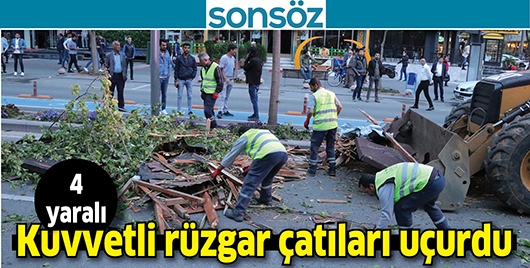 BATMAN'DA KUVVETLİ R&Uuml;ZGAR &Ccedil;ATILARI U&Ccedil;URDU