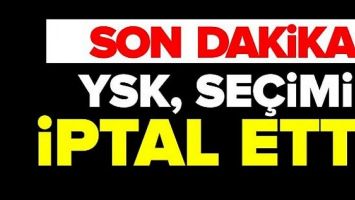 YSK, SE&Ccedil;İMİ İPTAL ETTİ