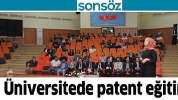 &Uuml;NİVERSİTEDE PATENT EĞİTİMİ