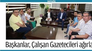 BAŞKANLAR, &Ccedil;ALIŞAN GAZETECİLERİ AĞIRLADI