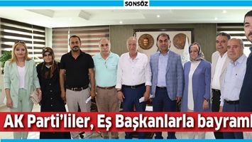 AK PARTİ&rsquo;LİLER, EŞ BAŞKANLARLA BAYRAMLAŞTI