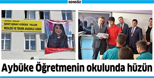 AYB&Uuml;KE &Ouml;ĞRETMENİN OKULUNDA H&Uuml;Z&Uuml;N