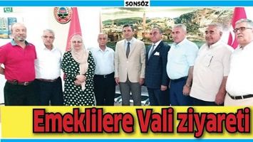 Emeklilere Vali ziyareti