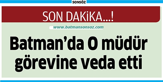 SON DAKİKA; HEM M&Uuml;D&Uuml;R&Uuml;, VEDA ETTİ