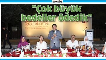 VALİ ŞAHİN, &ldquo;&Ccedil;OK B&Uuml;Y&Uuml;K BEDELLER &Ouml;DEDİK&rdquo;