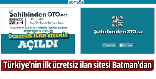 T&Uuml;RKİYE&rsquo;NİN İLK &Uuml;CRETSİZ İLAN SİTESİ BATMAN&rsquo;DAN