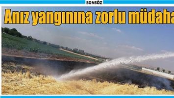 ANIZ YANGININA ZORLU M&Uuml;DAHALE