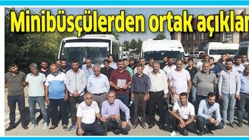 MİNİB&Uuml;S&Ccedil;&Uuml;LERDEN ORTAK A&Ccedil;IKLAMA