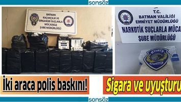 İKİ ARACA POLİS BASKINI!