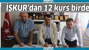 İŞKUR&rsquo;DAN 12 KURS BİRDEN