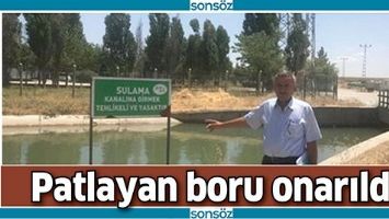 PATLAYAN BORU ONARILDI