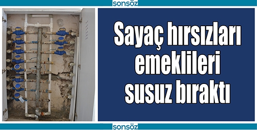 SAYA&Ccedil; HIRSIZLARI EMEKLİLERİ SUSUZ BIRAKTI