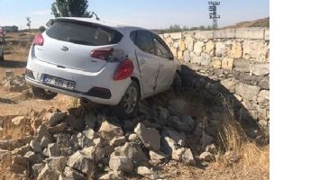 VİRAJDA KAZA: 1 YARALI