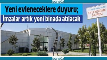 YENİ EVLENECEKLERE DUYURU