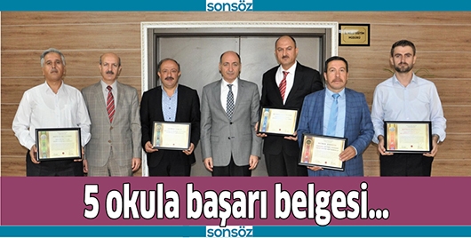 5 OKULA BAŞARI BELGESİ