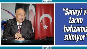 &ldquo;SANAYİ VE TARIM HAFIZAMIZ SİLİNİYOR&rdquo;