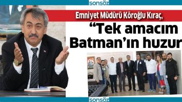 &ldquo;TEK AMACIM BATMAN&rsquo;IN HUZURU&rdquo;