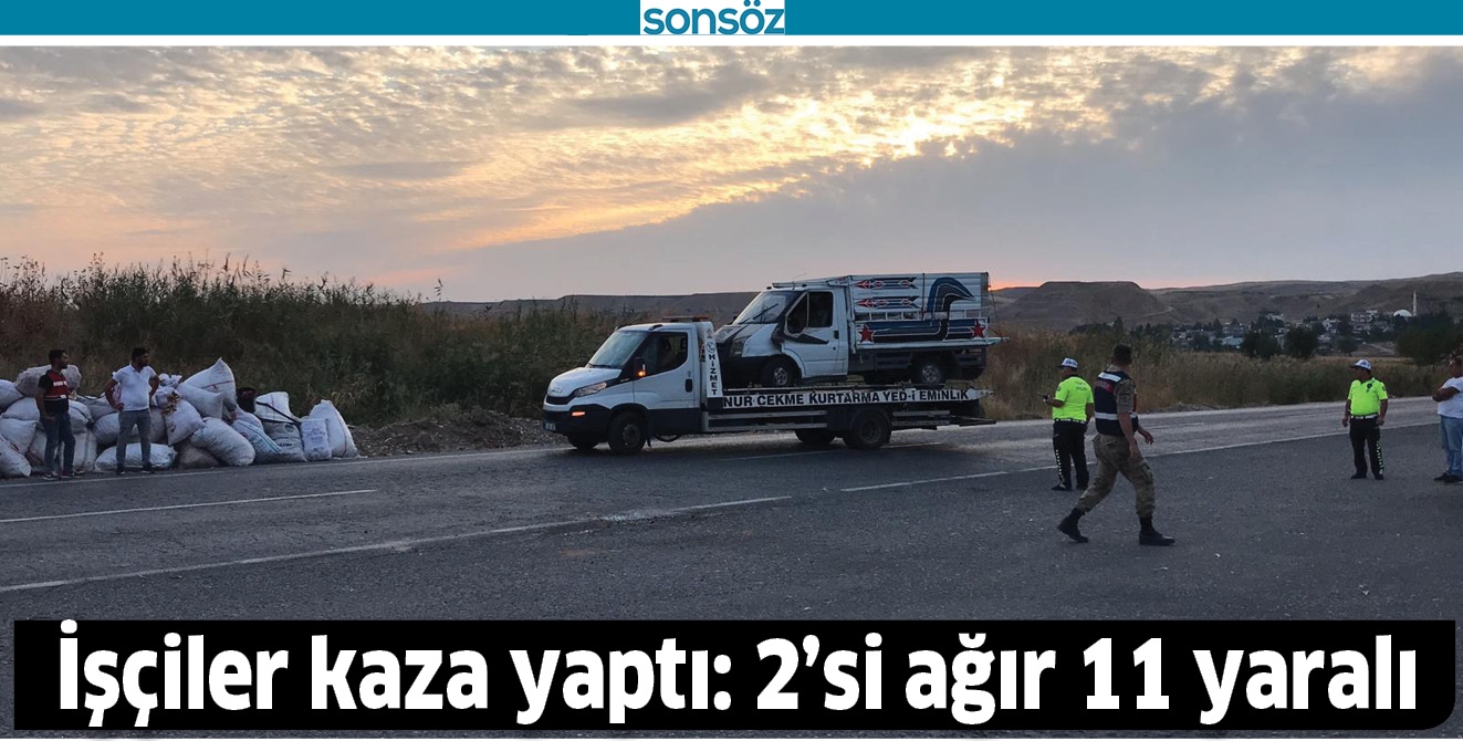 TARIM İŞ&Ccedil;İLERİ KAZA YAPTI: 2&rsquo;Sİ AĞIR 11 YARALI