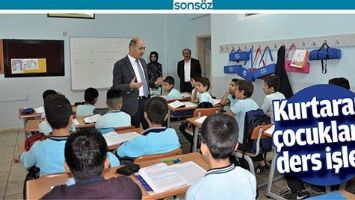 KURTARAN, &Ccedil;OCUKLARLA DERS İŞLEDİ