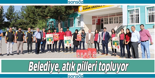 BELEDİYE, ATIK PİLLERİ TOPLUYOR