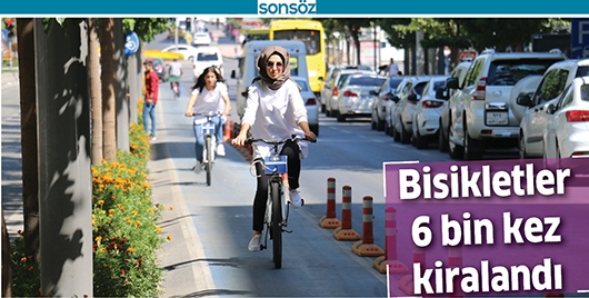 BİSİKLETLER 6 BİN KEZ KİRALANDI