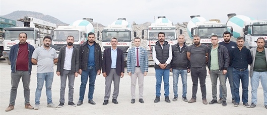 KAYMAKAM, BETON FABRİKASINI GEZDİ