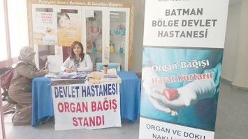 B&Ouml;LGE&rsquo;DE ORGAN BAĞIŞ STANDI