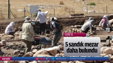 5 sandık mezar daha bulundu