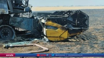 50 d&ouml;n&uuml;m ekili alan ve bi&ccedil;erd&ouml;ver makinesi zarar g&ouml;rd&uuml;