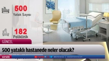 500 yataklı hastanede neler olacak?