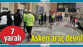 ASKERİ ARA&Ccedil; DEVRİLDİ: 7 YARALI