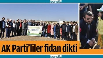 AK PARTİ&rsquo;LİLER FİDAN DİKTİ