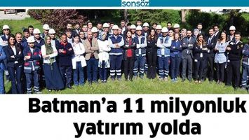 BATMAN&rsquo;A 11 MİLYONLUK YATIRIM YOLDA